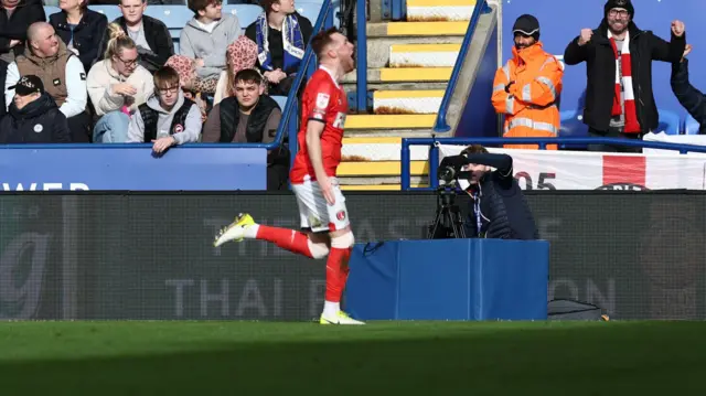 Sonny Carey screams in celebration