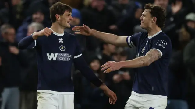 Millwall celebrate scoring