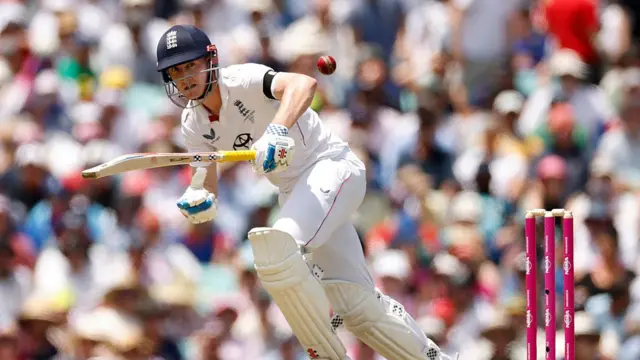 Harry Brook of England bats