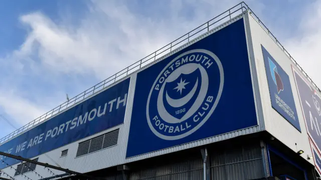 A general view outside Portsmouth's Fratton Park