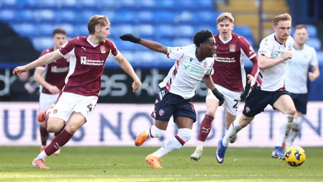 Bolton v Northampton match action