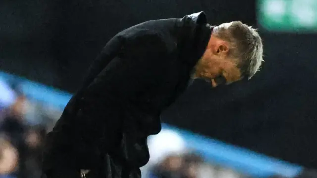 Graham Alexander bends over in frustration