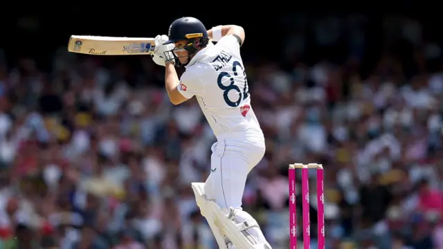 Jacob Bethell of England bats