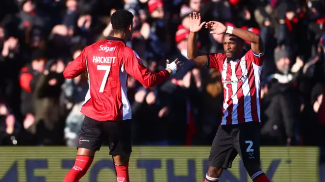 Lincoln celebrate a goal