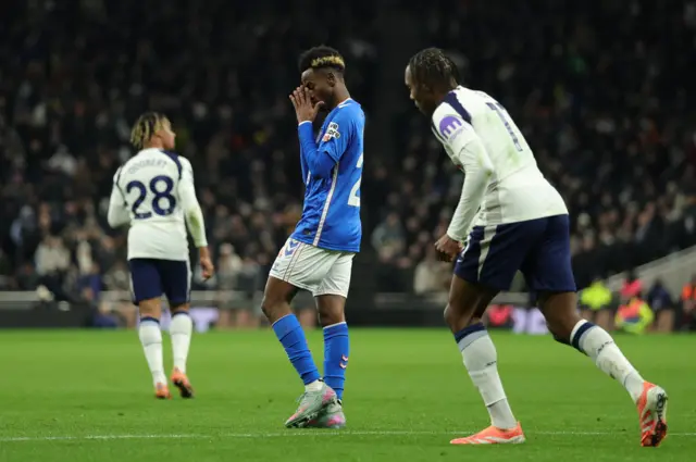 Sunderland's Simon Adingra reacts