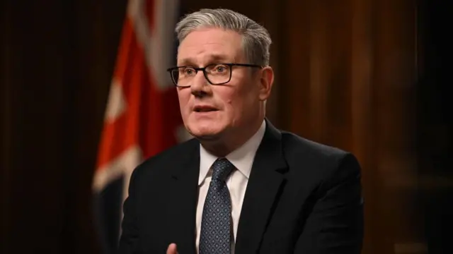 Keir Starmer being interviewed by Laura Kuenssberg