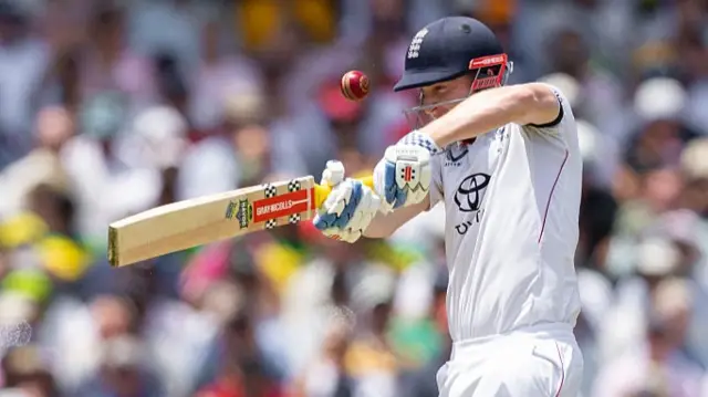 Harry Brook of England bats