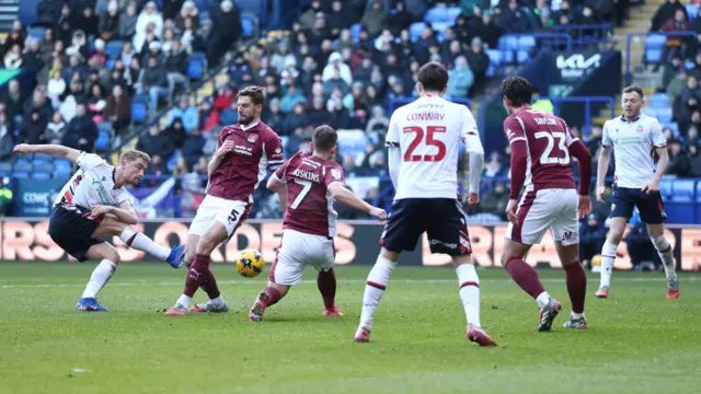 Bolton have a shot against Northampton