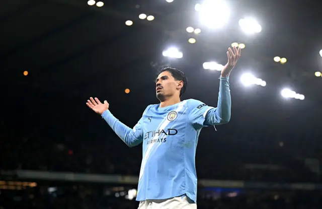 Tijjani Reijnders of Manchester City celebrates scoring his team's first goal