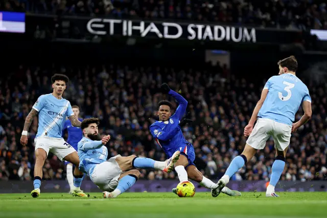 Chelsea have a shot.
