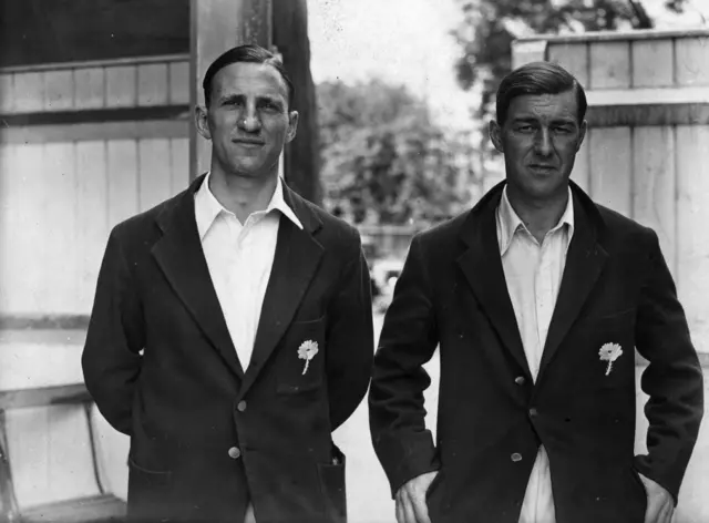 Len Hutton and Norman Yardley