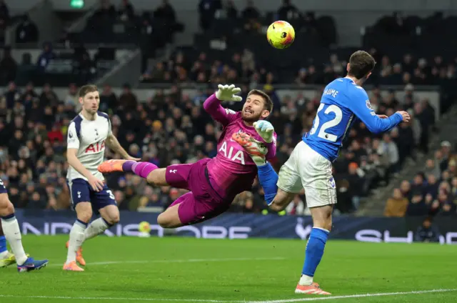 Sunderland's Trai Hume in action with Tottenham Hotspur's Guglielmo Vicario