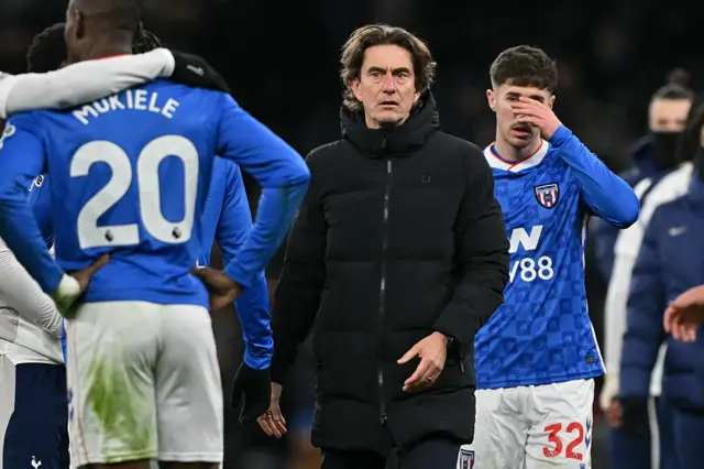 Tottenham Hotspur's Danish head coach Thomas Frank on the pitc