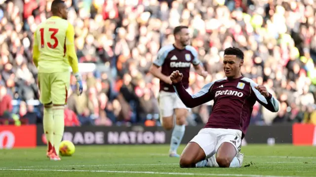Ollie Watkins celebrates