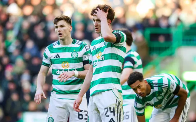 Celtic players look dejected