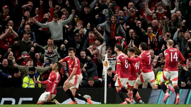 April 2025 - Manchester United score twice in the final minute of extra time to come back from 4-2 against Lyon and reach the Europa League final