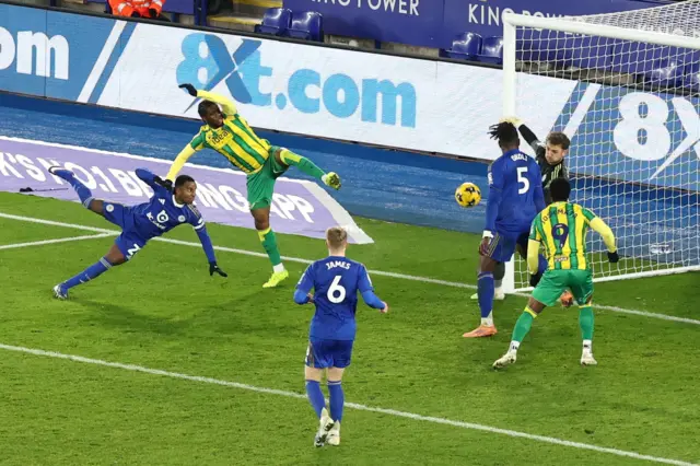 Samuel Iling-Junior of West Bromwich Albion heads towards goal.