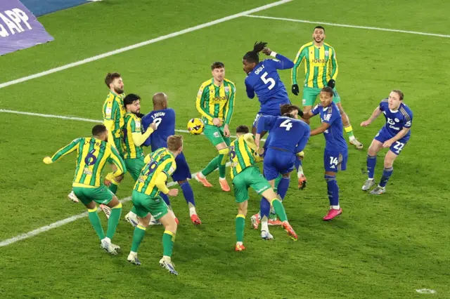 Ben Nelson of Leicester City heads towards goal.