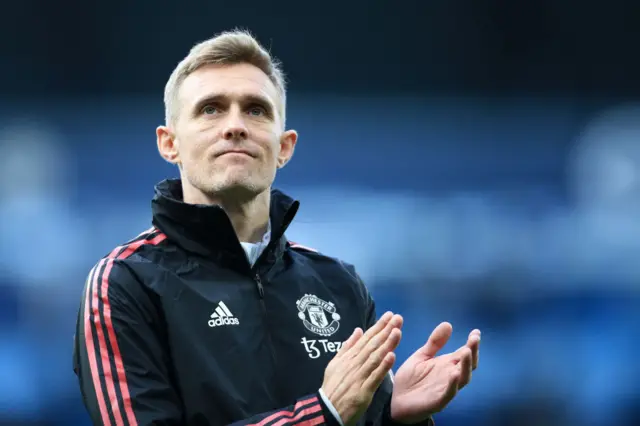 Manchester United Technical Director, Darren Fletcher looks on before the Premier League match between Manchester City and Manchester United at Etihad Stadium on March 6, 2022 in Manchester, United Kingdom.