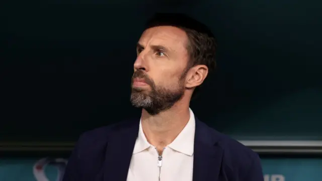 Gareth Southgate in the dugout during his time as England manager