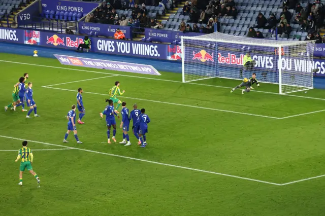 Alex Mowatt of West Bromwich Albion takes a free kick.