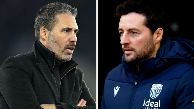 Leicester boss Marti Cifuentes and West Brom head coach Ryan Mason