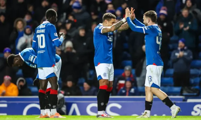 Nico Raskin (right) celebrates with James Tavernier