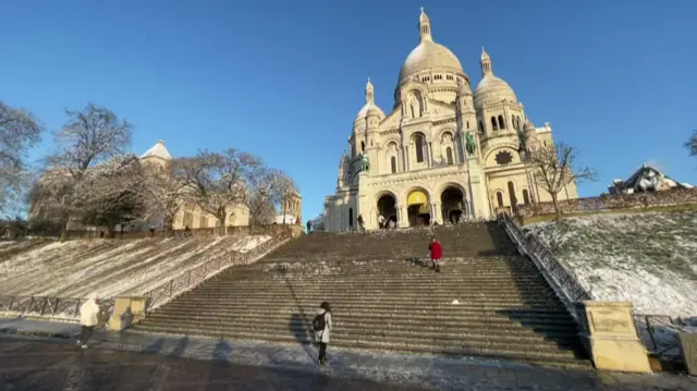 Basilica of Sacre Coeur wide shot