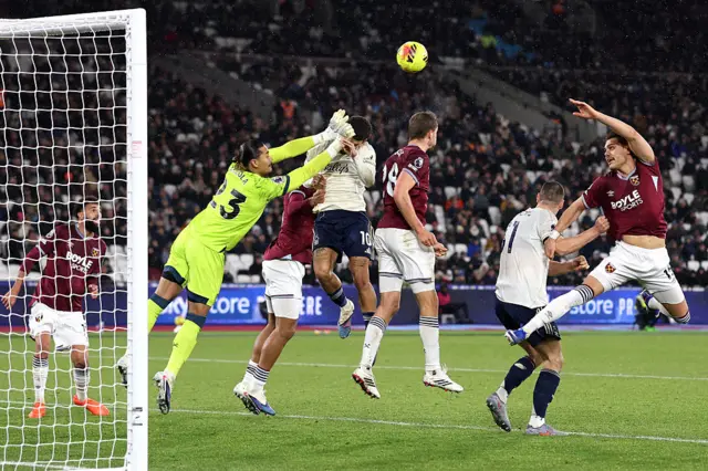 Areola is deemed to have fouled Gibbs-White at a corner before the Forest captain converts from the spot to make it 1-2