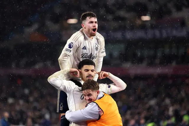 Morgan Gibbs-White of Nottingham Forest celebrates