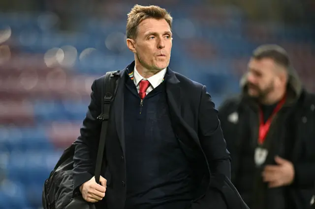 Manchester United's Scottish Interim head coach Darren Fletcher arrives