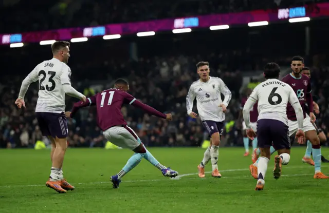 Burnley's Jaidon Anthony scores their second goal