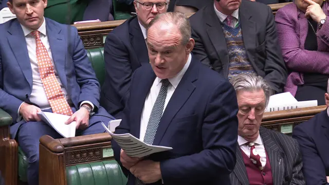 Liberal Democrat leader Sir Ed Davey asking questions in the House of Commons