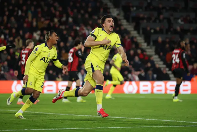 Tottenham Hotspur's Joao Palhinha celebrates