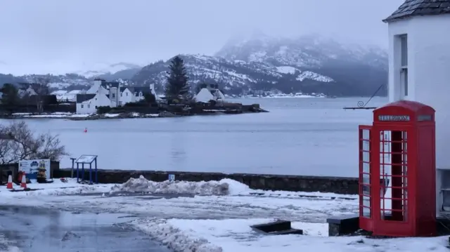 A BBC Weather Watcher image of Plockton in the Highlands.