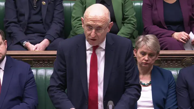 Defence Secretary John Healey speaking in the House of Commons