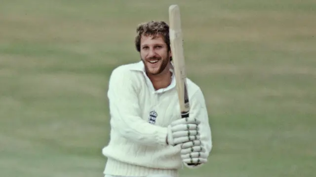 England batter Ian Botham plays a shot during the 1981 Ashes Test at Headingley