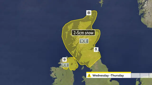Image of weather warning over Scotland