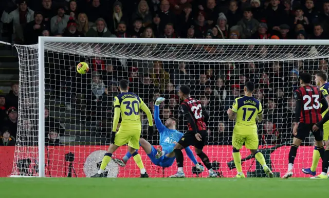 AFC Bournemouth's Eli Junior Kroupi scores their second goal