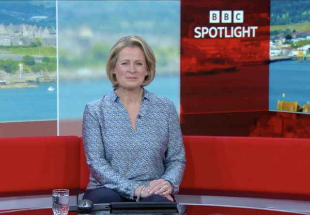 Victoria Graham presenting the lunchtime Spotlight bulletin