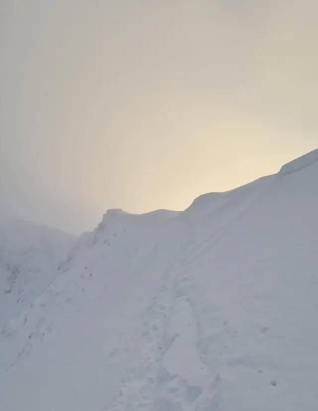 Snow-covered Yr Wyddfa