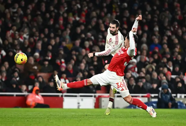 Liverpool's Dominik Szoboszlai shoots at goal