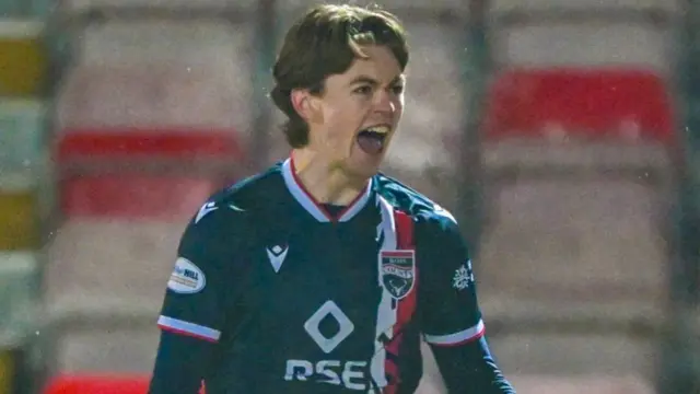 Ross County's Jay Henderson celebrates