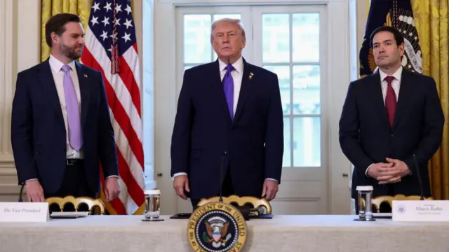JD Vance, Donald Trump and Marco Rubio