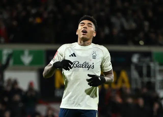 Igor Jesus reacts to his penalty being saved