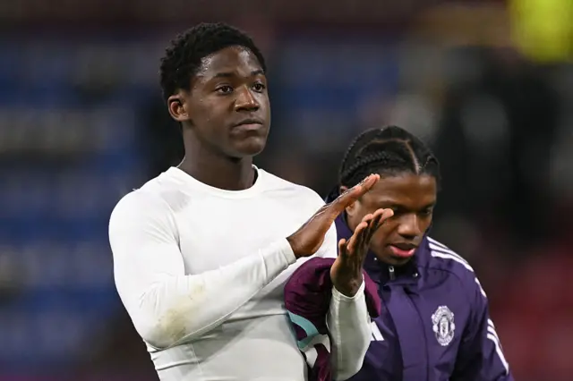 Manchester United midfielder Kobbie Mainoo