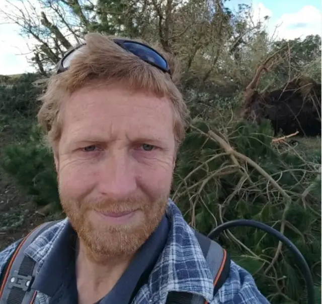 Man looking at the camera