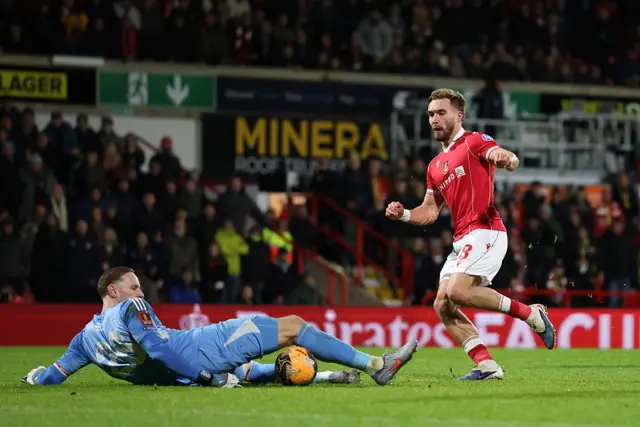 Sam Smith is denied by Sels at point blank range