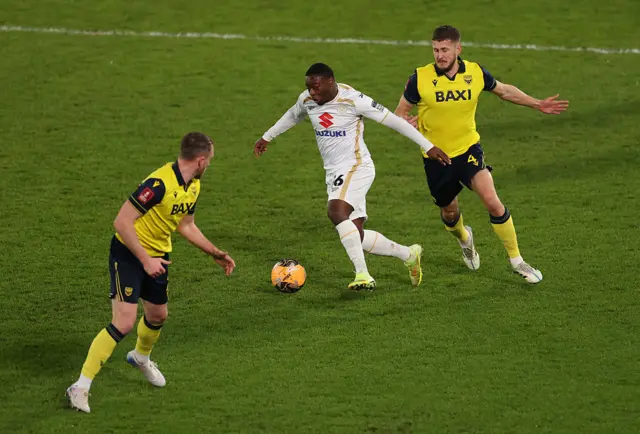 Aaron Nemane runs around several challenges