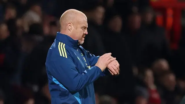 Dyche checks his watch